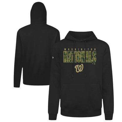 Washington Nationals Levelwear Podium Protect Pullover Hoodie - Black