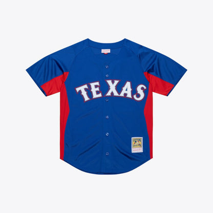 Adrian Beltre Texas Rangers Cooperstown Mesh Batting Practice Button-Up Jersey - Royal | Mitchell & Ness