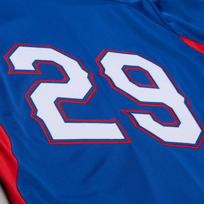 Adrian Beltre Texas Rangers Cooperstown Mesh Batting Practice Button-Up Jersey - Royal | Mitchell & Ness