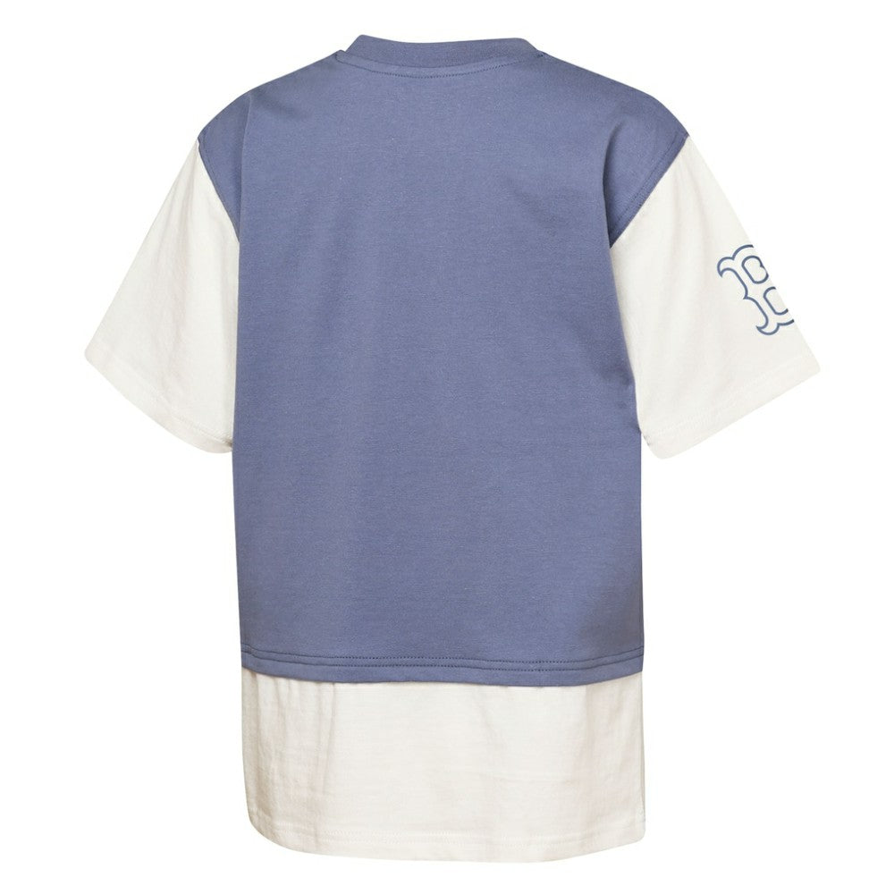 Boston Red Sox Outerstuff Youth Ultimate Pastels Premium Double Run T-Shirt - Navy/Cream