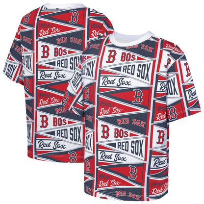 Boston Red Sox Outerstuff Youth All-Over Pennant T-Shirt - Red