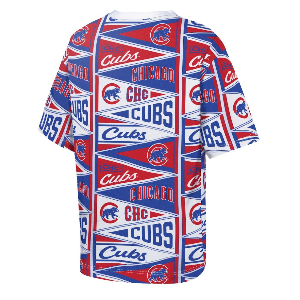 Chicago Cubs Outerstuff Youth All-Over Pennant T-Shirt - Red