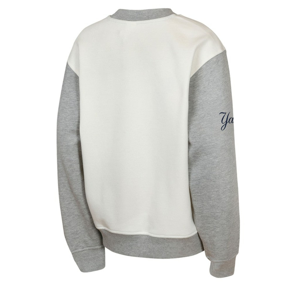 New York Yankees Outerstuff Youth Big League Power Hit Fleece Sweatshirt - Cream/Gray