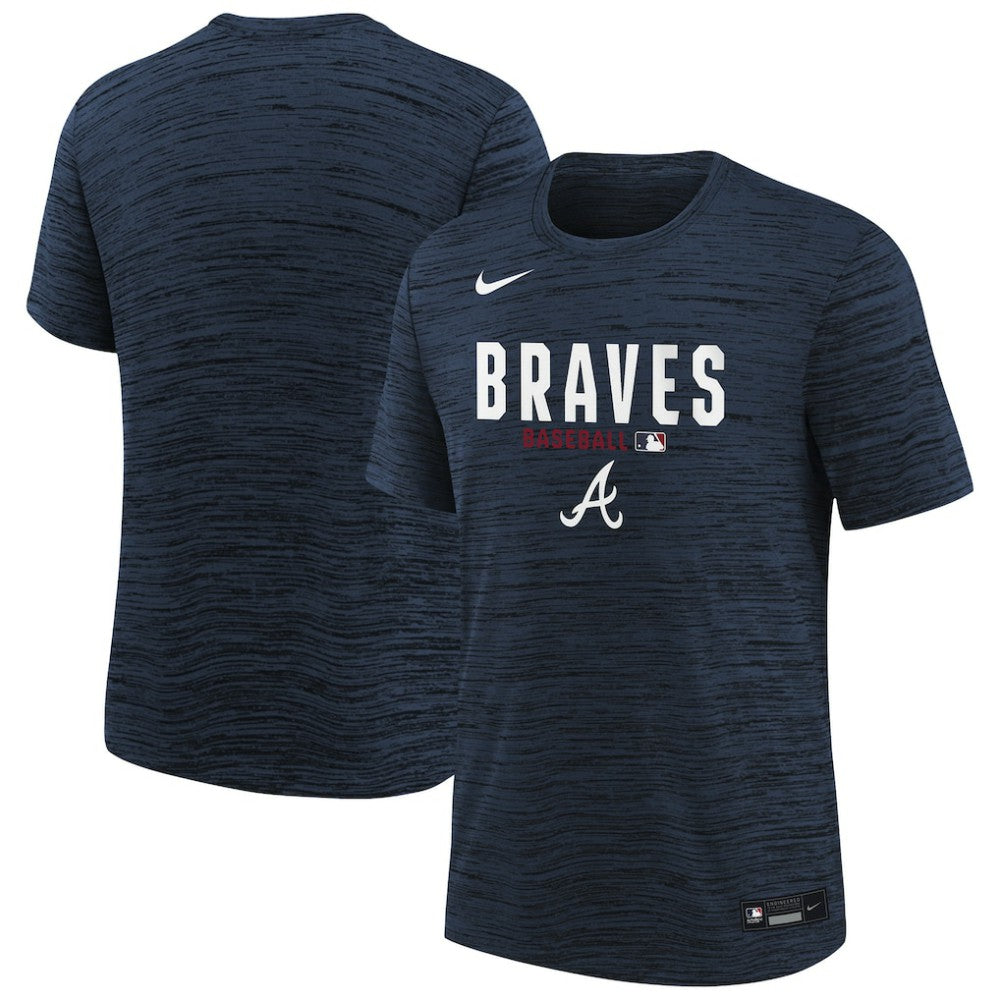 Atlanta Braves Youth Authentic Collection Velocity Dri-FIT T-Shirt - Navy | Nike
