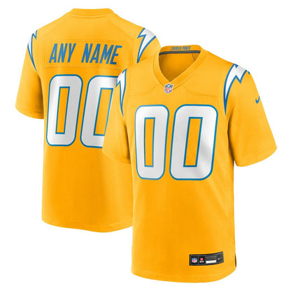 Los Angeles Chargers Alternate Charger Power Game Custom Jersey - Gold | Nike discount