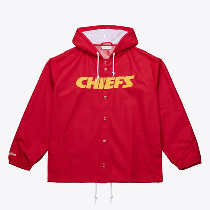 Kansas City Chiefs Coaches Full-Snap Hooded Windbreaker Jacket - Red cheap