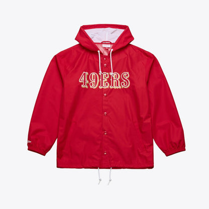 San Francisco 49ers Coaches Full-Snap Hooded Windbreaker Jacket - Scarlet online