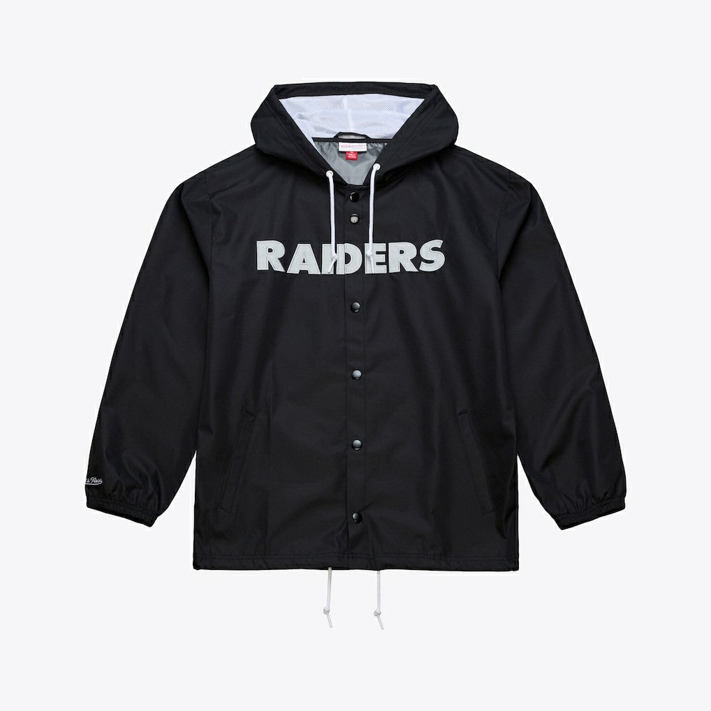 Las Vegas Raiders Coaches Full-Snap Hooded Windbreaker Jacket - Black for sale