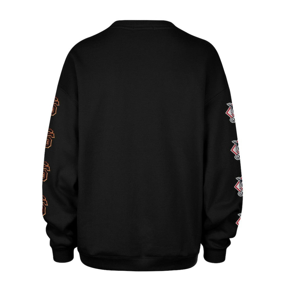 San Francisco Giants Women's Trendy Team Go Big Oversized Sweatshirt - Black | 47 brand