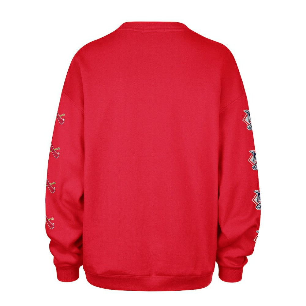 St. Louis Cardinals Women's Trendy Team Go Big Oversized Sweatshirt - Red | 47 brand
