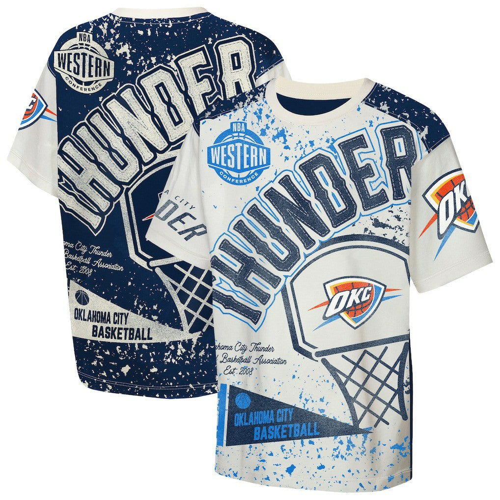 Oklahoma City Thunder Outerstuff Youth Top Player All-Over-Print T-Shirt - Cream discount