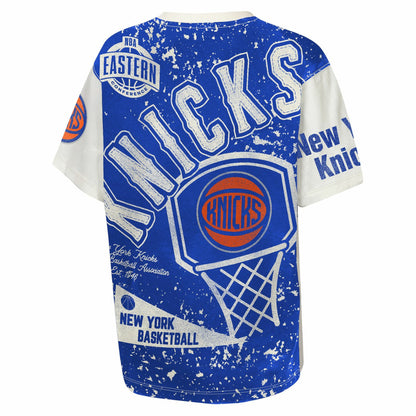 New York Knicks Outerstuff Youth Top Player All-Over-Print T-Shirt - Cream shop