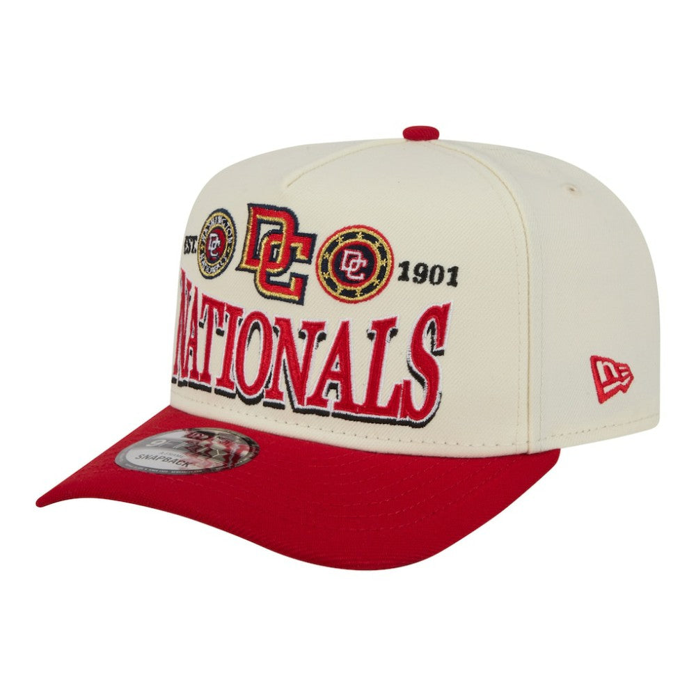 Washington Nationals Throwback Tri-Hit A-Frame 9FIFTY Adjustable Hat - Cream | New Era