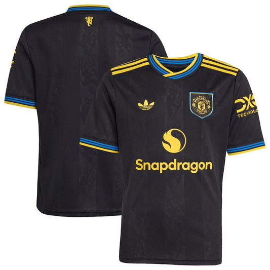 Manchester United Youth 2025/26 Third Replica Jersey - Black | Adidas on sale