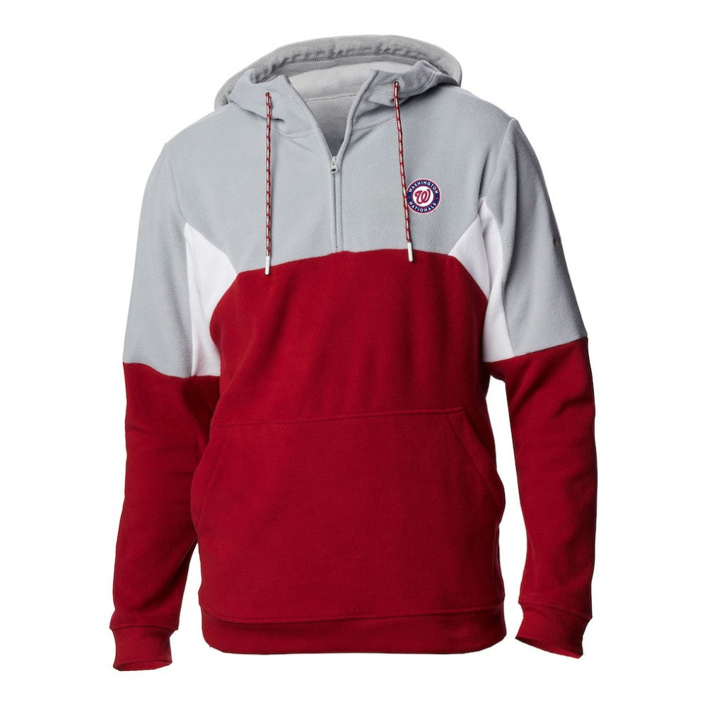 Washington Nationals Men's Lodge Fleece Quarter-Zip Hoodie - Red | Columbia