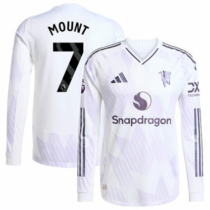 Mason Mount Manchester United 2025/26 Away Long Sleeve Player Jersey - White | Adidas for sale