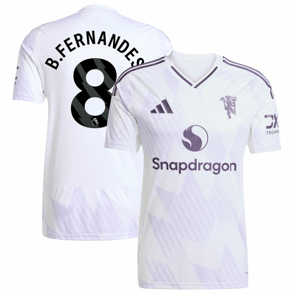 Bruno Fernandes Manchester United 2025/26 Away Replica Player Jersey - White | Adidas on sale