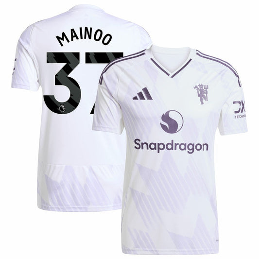 Kobbie Mainoo Manchester United 2025/26 Away Replica Player Jersey - White | Adidas for sale