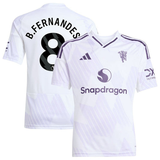 Bruno Fernandes Manchester United Youth 2025/26 Away Replica Player Jersey - White | Adidas online