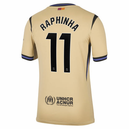 Raphinha Barcelona 2025/26 Away Stadium Replica Jersey - Gold | Nike cheap