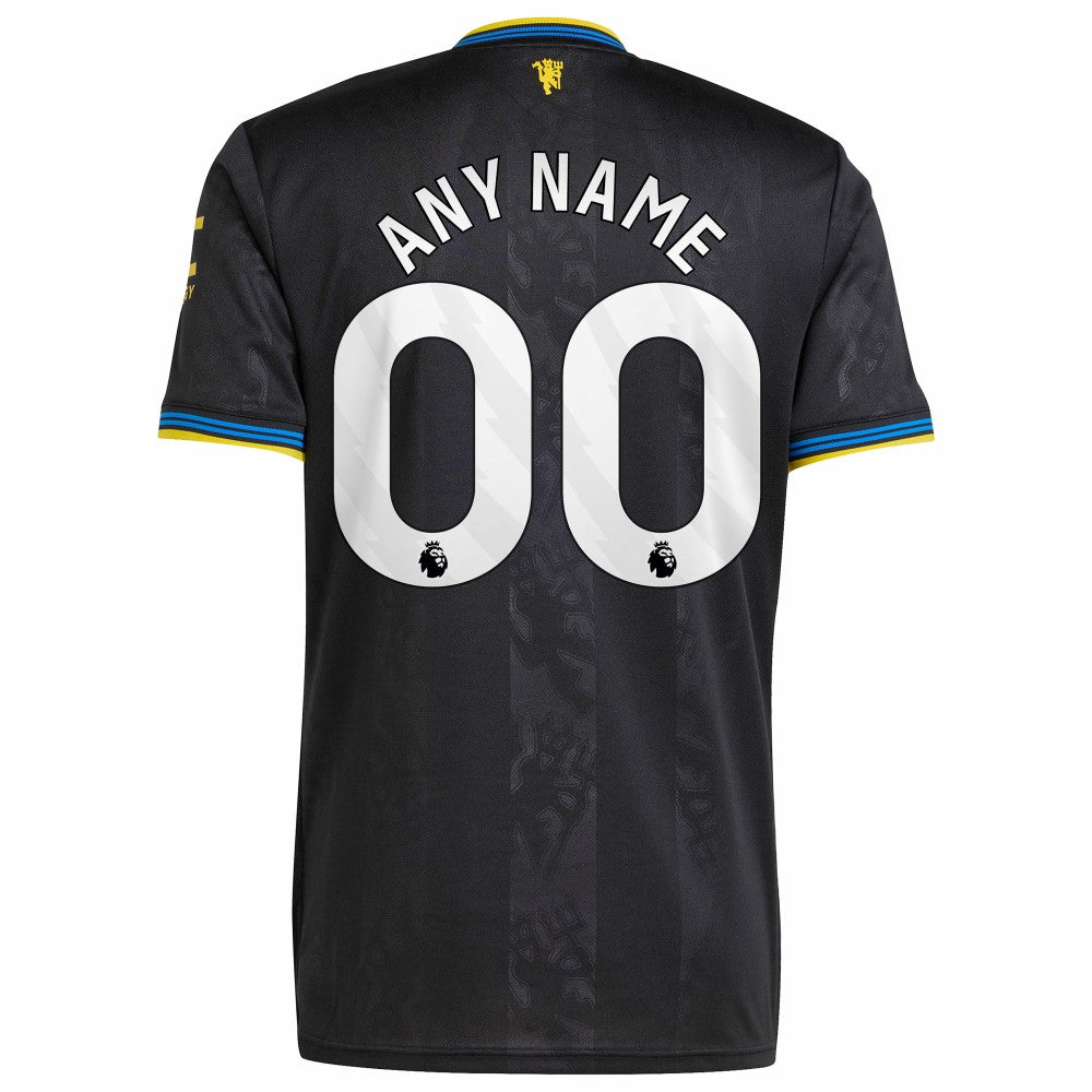 Manchester United 2025/26 Third Replica Custom Jersey - Black | Adidas cheap