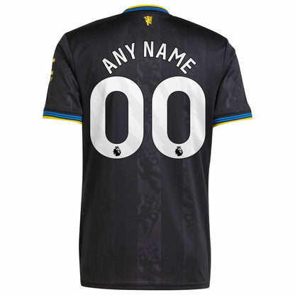 Manchester United 2025/26 Third Replica Custom Jersey - Black | Adidas cheap