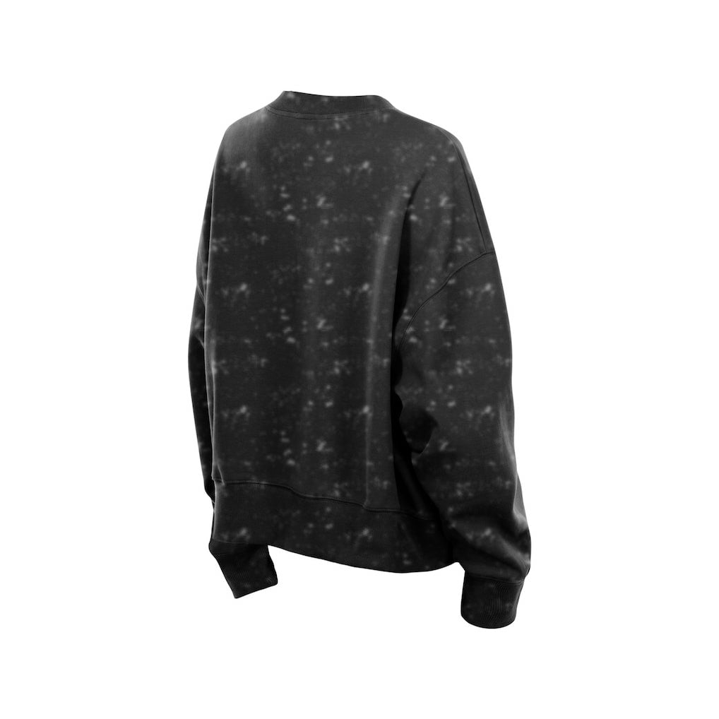 Chicago Bulls Women's Throwback Collection Mineral Wash Crewneck Sweatshirt - Black | New Era sale