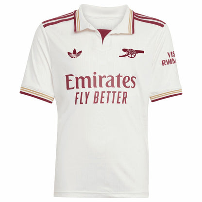 Arsenal Youth 2025/26 Third Replica Custom Jersey - White | Adidas for sale