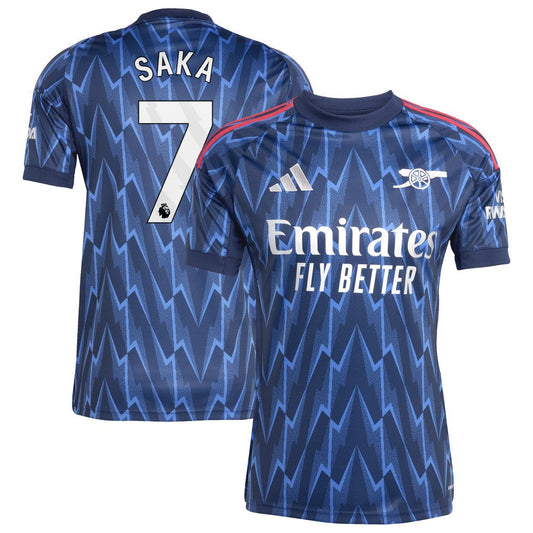Bukayo Saka Arsenal 2025/26 Away Replica Player Jersey - Blue | Adidas sale