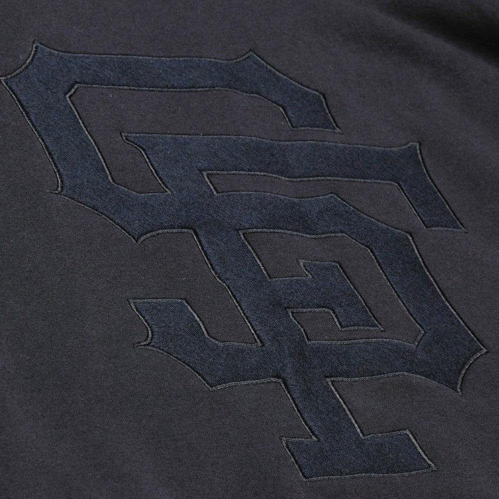 San Francisco Giants Phantom Fleece Crewneck Sweatshirt - Black | Mitchell & Ness
