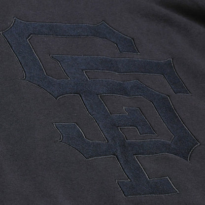 San Francisco Giants Phantom Fleece Crewneck Sweatshirt - Black | Mitchell & Ness