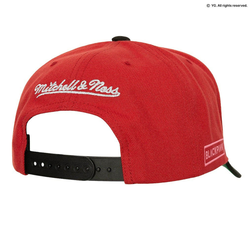 Chicago Bulls x BLACKPINK Pro Crown Snapback Hat - Red - Limited Edition | Mitchell & Ness discount