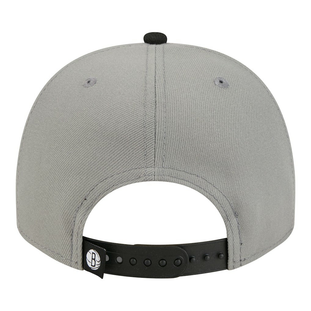 Brooklyn Nets Injection Cartoon Logo A-Frame 9FIFTY Adjustable Hat - Gray | New Era cheap