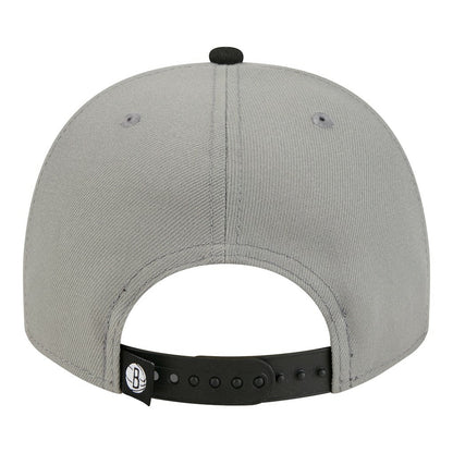 Brooklyn Nets Injection Cartoon Logo A-Frame 9FIFTY Adjustable Hat - Gray | New Era cheap