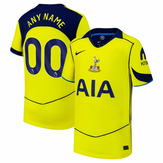 Tottenham Hotspur Youth 2025/26 Third Replica Custom Jersey - Yellow | Nike on sale