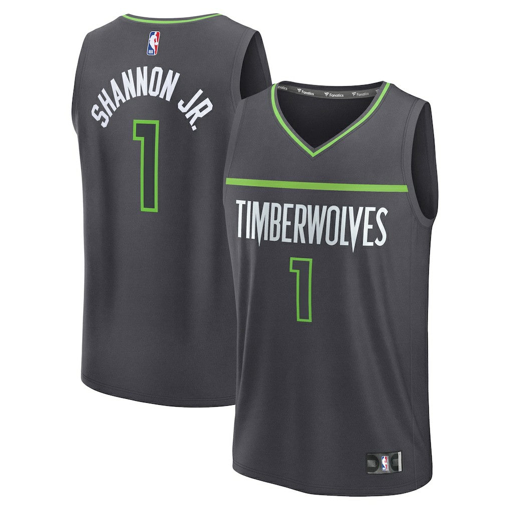 Terrence Shannon Jr. Minnesota Timberwolves Fast Break Replica Jersey - Statement Edition - Anthracite | Fanatics online
