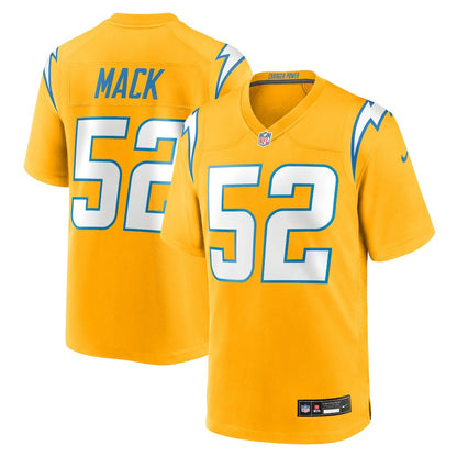 Khalil Mack Los Angeles Chargers Alternate Charger Power Game Player Jersey - Gold | Nike cheap