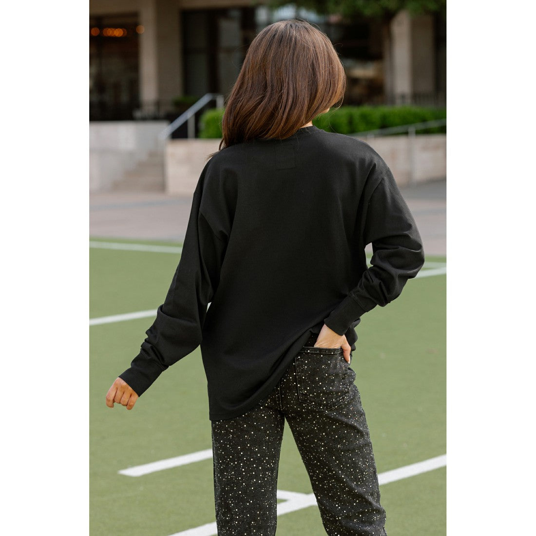 Seattle Seahawks Gameday Couture Women's Oversized Long Sleeve T-Shirt - Black on sale