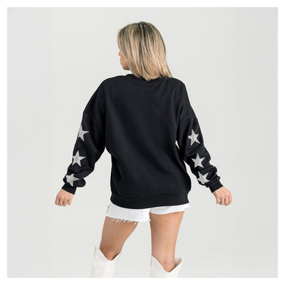 Tampa Bay Buccaneers Gameday Couture Women's Pure Victory Rhinestud Star-Sleeve Pullover Sweatshirt - Black outlet