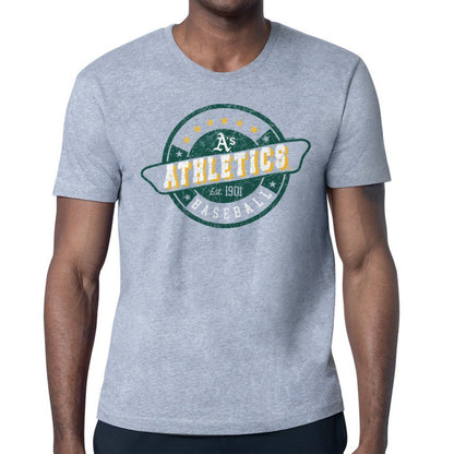 Athletics Starter Route 66 Team Logo T-Shirt - Heather Gray