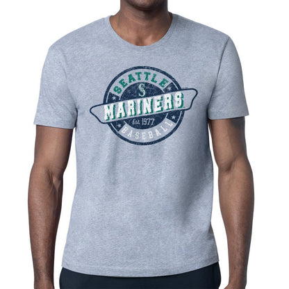 Seattle Mariners Starter Route 66 Team Logo T-Shirt - Gray
