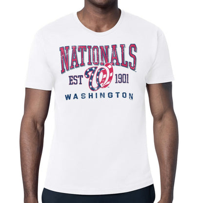 Washington Nationals Starter Distressed Logo T-Shirt - White
