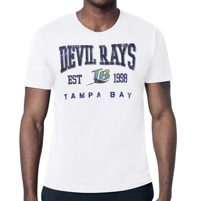 Tampa Bay Rays Starter Distressed Logo T-Shirt - White