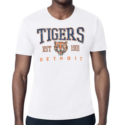 Detroit Tigers Starter Distressed Logo T-Shirt - White