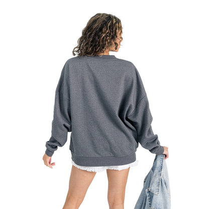 Tampa Bay Buccaneers Gameday Couture Women's Bring Your Energy Oversized Premium Fleece Pullover Sweatshirt - Charcoal sale