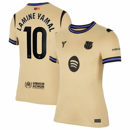 Lamine Yamal Barcelona Women's 2025/26 Away Stadium Replica Jersey - Gold | Nike outlet