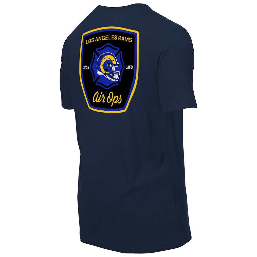 Los Angeles Rams x LAFD New Era Air Ops T-Shirt - Navy sale