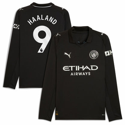 Erling Haaland Manchester City 2025/26 Away Replica Long Sleeve Player Jersey - Black | Puma discount