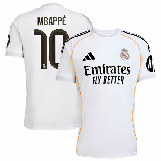 Kylian Mbappé Real Madrid 2025/26 Home Replica Player Jersey - White | Adidas outlet