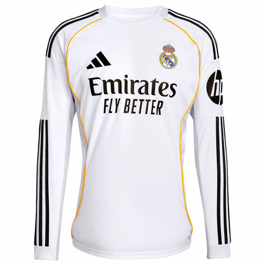 Kylian Mbappé Real Madrid 2025/26 Home Replica Player Jersey - White | Adidas outlet